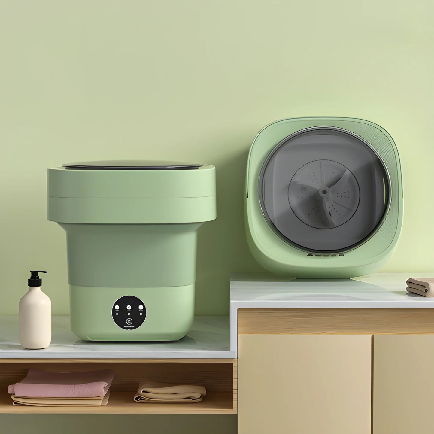 CompactWash™ – Mini Machine à Laver Portable et Pliable 6,5 L